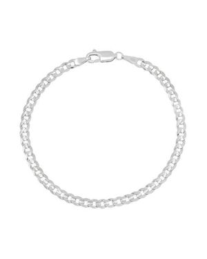 Donatello Gian Sterling 3.5Mm Curb Bracelet - Metallic