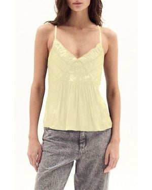 DELUC Flores Satin Camisole - Yellow