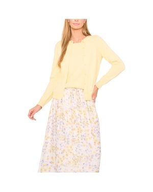 Halogen® Attached Tank Cardigan Sweater - Natural