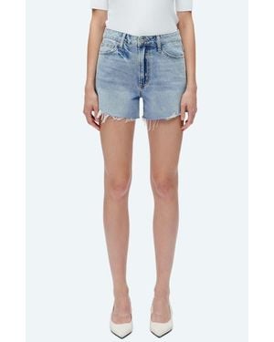 Bayeas Kelly High Waist Cutoff Denim Shorts - Blue