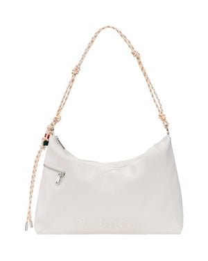 Desigual Faux Leather Shoulder Bag - White