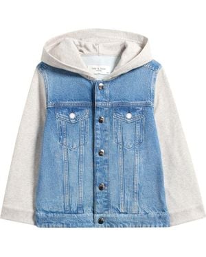 Rag & Bone Kids' Rb Miramar Mini Mixed Media Jacket - Blue