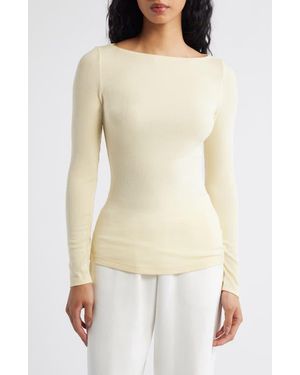 ARTLESS FOREVER Lane Boat Neck Top - Yellow