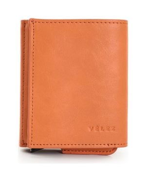 Velez Garry Tech Leather Card Holder - Orange