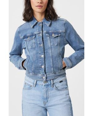 Mavi Cecilia Slim Fit Denim Trucker Jacket - Blue