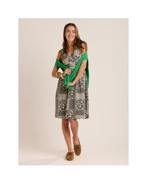 Brakeburn Iro V-Neck Printed Dress - Green