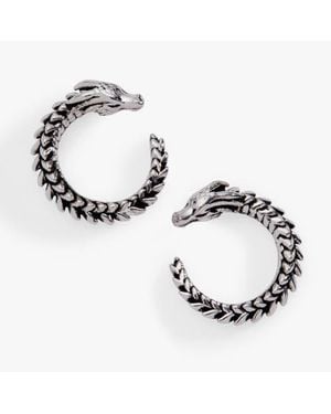 ALEX AND ANI House Of The Dragon Syrax Front To Back Hoop Earrings - Metallic