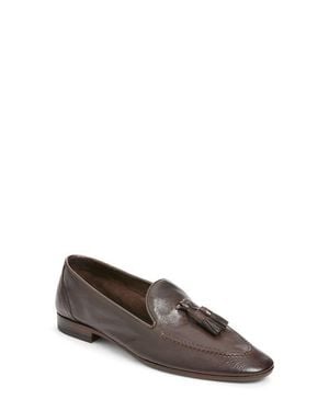 The Row Caden Leather Loafer - Brown