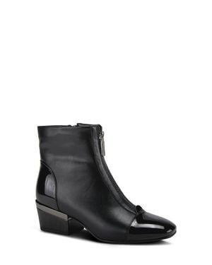 AZURA BY SPRING STEP Mozza Cap Toe Bootie - Black