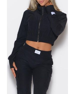 Bombshell Sportswear Cloud Crop Jacket - Blue