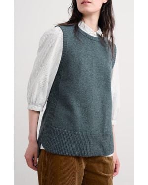 Seasalt Cornwall Coupling Merino Wool Blend Vest - Gray