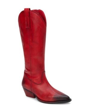Matisse Remington Knee High Western Boot - Red
