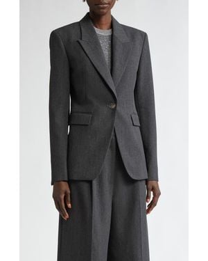 St. John Pinstripe Luxe Suiting Jacket - Black