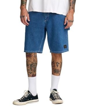 RVCA Dayshift Denim Carpenter Shorts - Blue