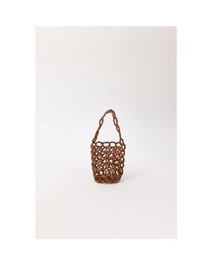 Hat Attack Isla Beaded Mini Bag - White
