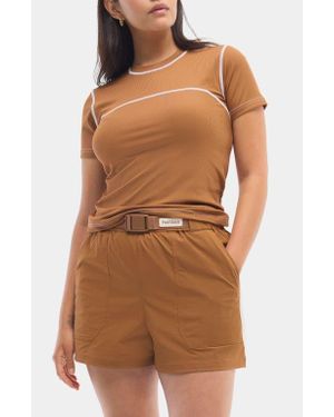 Halfdays Mollie Performance T-Shirt - Brown
