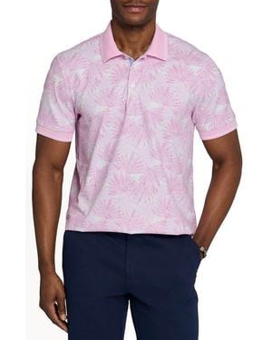 Con.struct Slim Fit Leaf Polo Short Sleeve Shirt - Purple