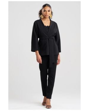 Natori Compact Knit Jacket - Black