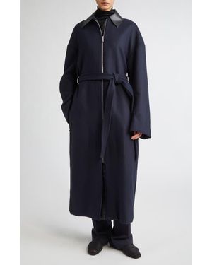 Sportmax Gene Wool Belted Coat - Blue