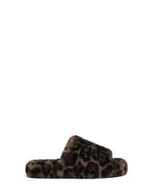 Apparis Dillon Faux Fur Slipper - Black