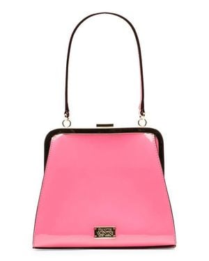 Frances Valentine Lulu Leather Frame Clutch - Pink