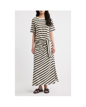 Rag & Bone The Slub Stripe T-Shirt Maxi Dress - Multicolor