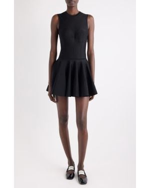 Givenchy Sleeveless Fit & Flare Minidress - Black