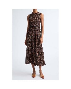 Ulla Johnson Etta Silk Dress - Brown