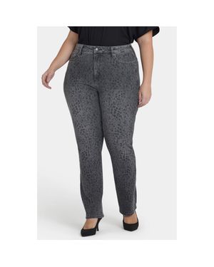 NYDJ Marilyn High Waist Straight Leg Jeans - Gray