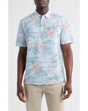 Tommy Bahama Costa Wave Isle Camo Islandzone Seersucker Polo - Blue