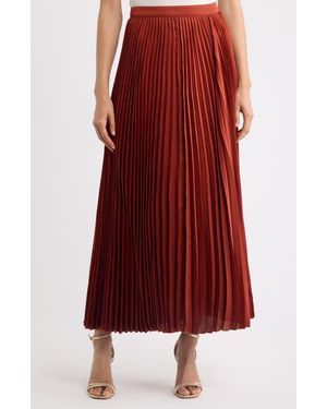 Tahari Rowyn Pleated Skirt - Red