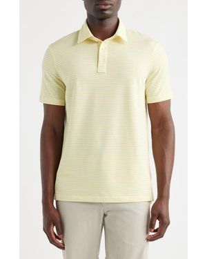 G/FORE All Play Stripe Performance Golf Polo - Yellow