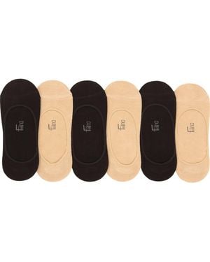 Felina Assorted 6-Pack Liner Socks - Black