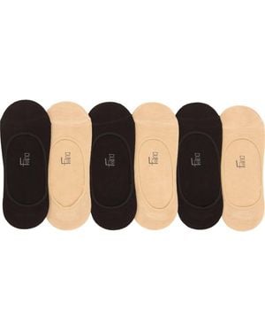 Felina Assorted 6-Pack Liner Socks - Black