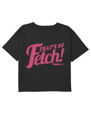 Mean Girls Girls' Distressed That Is So Fetch Graphic Cropped T-Shirt - Black