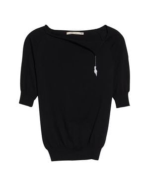 Paloma Wool Cain Crystal Tassel Cotton Sweater - Black