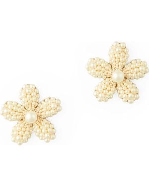 Deepa Gurnani Venetia Drop Earrings - Metallic