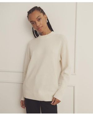 NAADAM Luxe Cashmere Oversized Crewneck Sweater - Natural