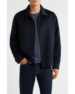 FRAME Double Face Wool Shirt Jacket - Black