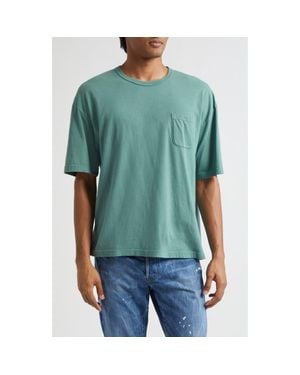 Visvim Jumbo Damaged Oversize Pocket T-Shirt - Blue