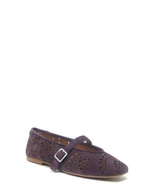 Gentle Souls Wini Laser-Cut Mary Jane Flat - Purple