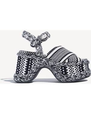 Amambaih Jose High Platform Sandals - Blue