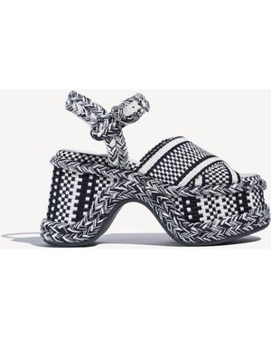 Amambaih Jose High Platform Sandals - Blue