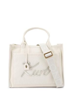 Kurt Geiger Kurt Cotton Canvas Tote - Natural