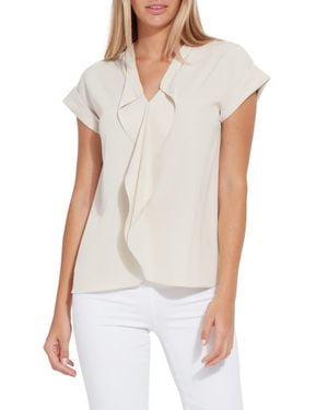 Lyssé Aurelia Ruffle Top - White