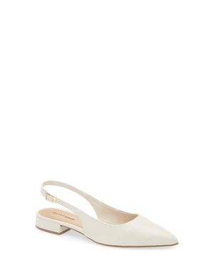 BOTTER Alessandra Slingback Pointed Toe Flat - White