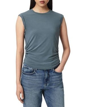 AllSaints West Side Ruched Tank - Blue