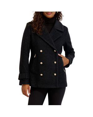 Kensie Bouclé Peacoat - Black