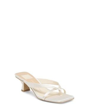 Dolce Vita Brevel Kitten Heel Flip Flop - White