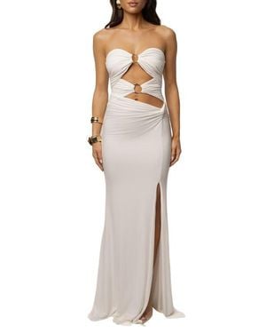 JLUXLABEL Athena Cutout Maxi Dress - White